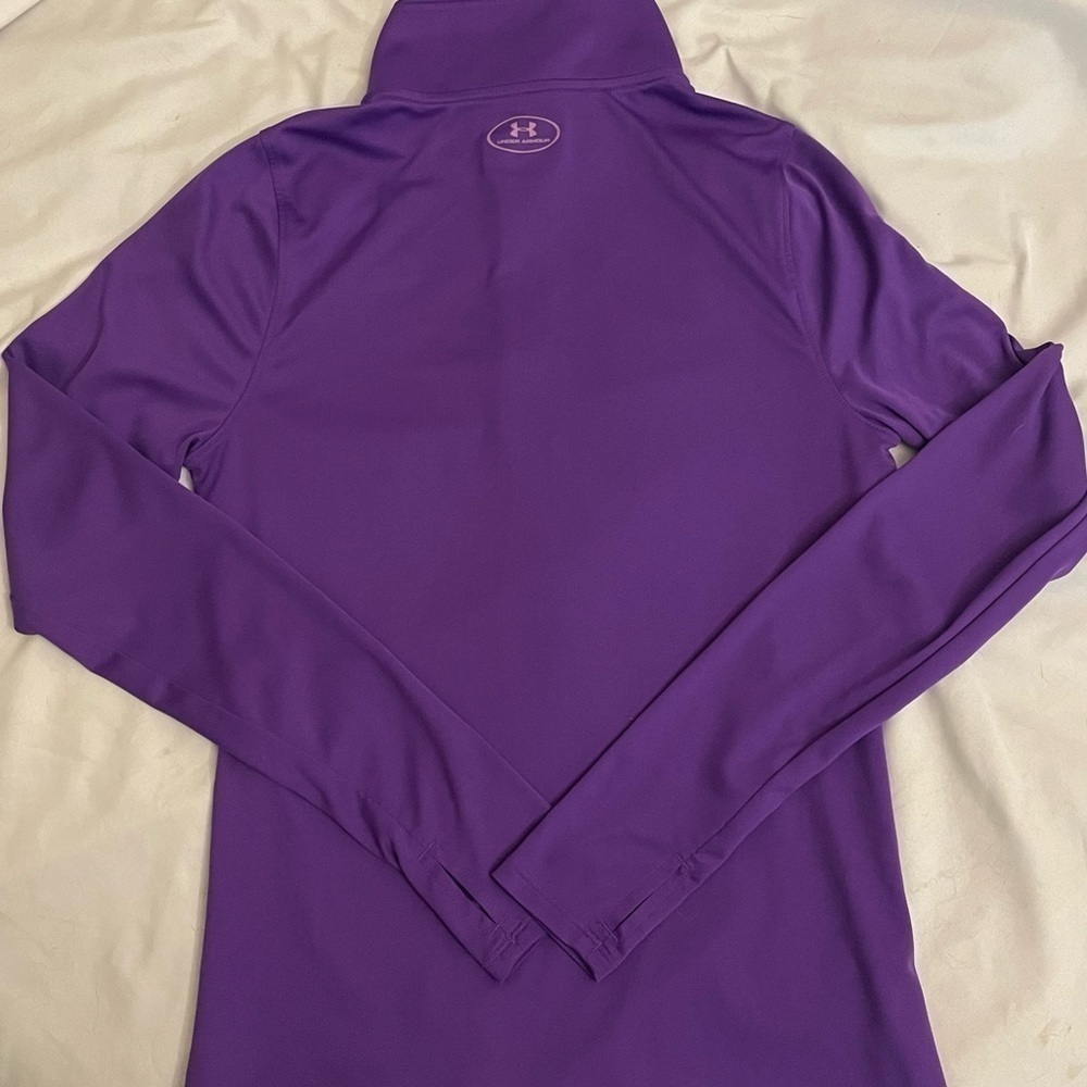 Under Armour Purple Semi-Fitted Heat Gear 3/4 Zip Pullover Size Small - Picture 4 of 5